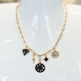 CHARM NECKLACES || BLACK