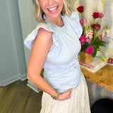 Birdie Blue Ruffle Sleeve Top