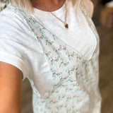 MILLIE SAGE DENIM OVERALL DRESS