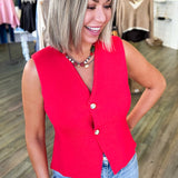 Mollianne Red Sweater Vest