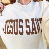 Cross/Jesus Saves Reversible Mock Neck