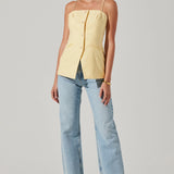 NORI BUTTON FRONT TOP // YELLOW