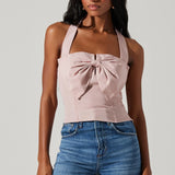 SUNNA HALTER BLUSH TOP