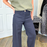 Navy High Rise Wide Leg
