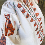 Foxy Animal Sleeve Textured Top