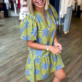 AVOCADO BLUE FLORAL DRESS