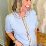 Gallahan Blue Knitted Top