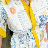 Fruit Detailed Contrast Shirt Dress
