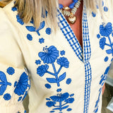 Kalyn Ivory Embroidered Mini Dress