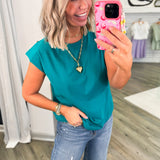 DANA EMERALD STUD DETAIL TOP