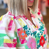 SPRING FLING EMBROIDERED BLOUSE