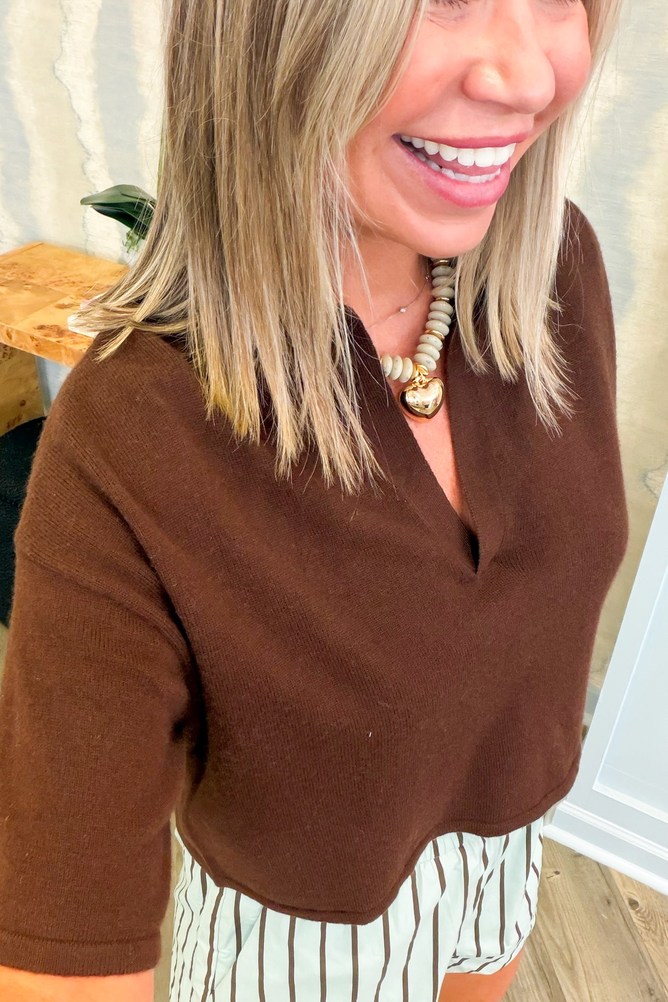 Jamie Collared Sweater Top
