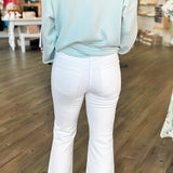 KELSEY OPTIC WHITE ANKLE FLARE JEANS