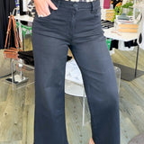 Black High Rise Meg Fab Ab Wide Leg KUT Denim
