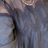 Edith Black Detailed Dress