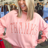 Thankful Gingham Mockneck