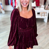 Velvet Romper || 2 Colors