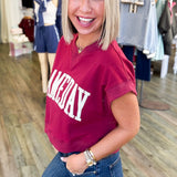 Gameday Maroon Cropped Boxy Tee