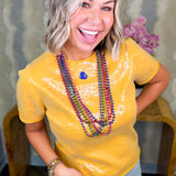 Sunflower Sequin Top