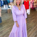 IRIS TEXTURED LONG SLEEVE MAXI DRESS