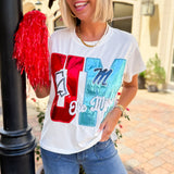 OLE MISS METALLIC ICONS TEE