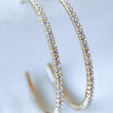 BLAZE RHINESTONE HOOPS