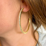 BLAZE RHINESTONE HOOPS