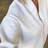 Heather Grey Zip Up Jacket