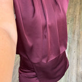 Nancy Burgundy Romper