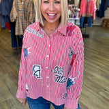 OLE MISS RED STRIPE ICONS SHIRT