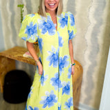 Hattie Lime Short Sleeve Dress