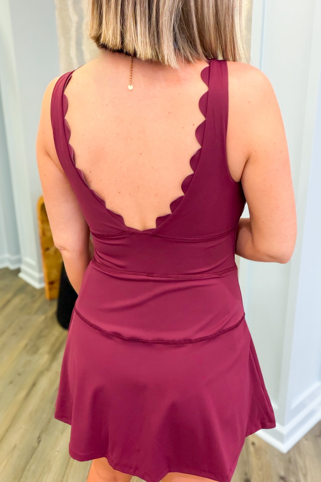 Plum Scallop Kourt Dress