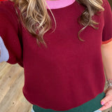 CAMILA MAROON SWEATER TOP