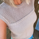 MOCHA LATTE SWEATER TANK TOP
