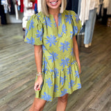 AVOCADO BLUE FLORAL DRESS
