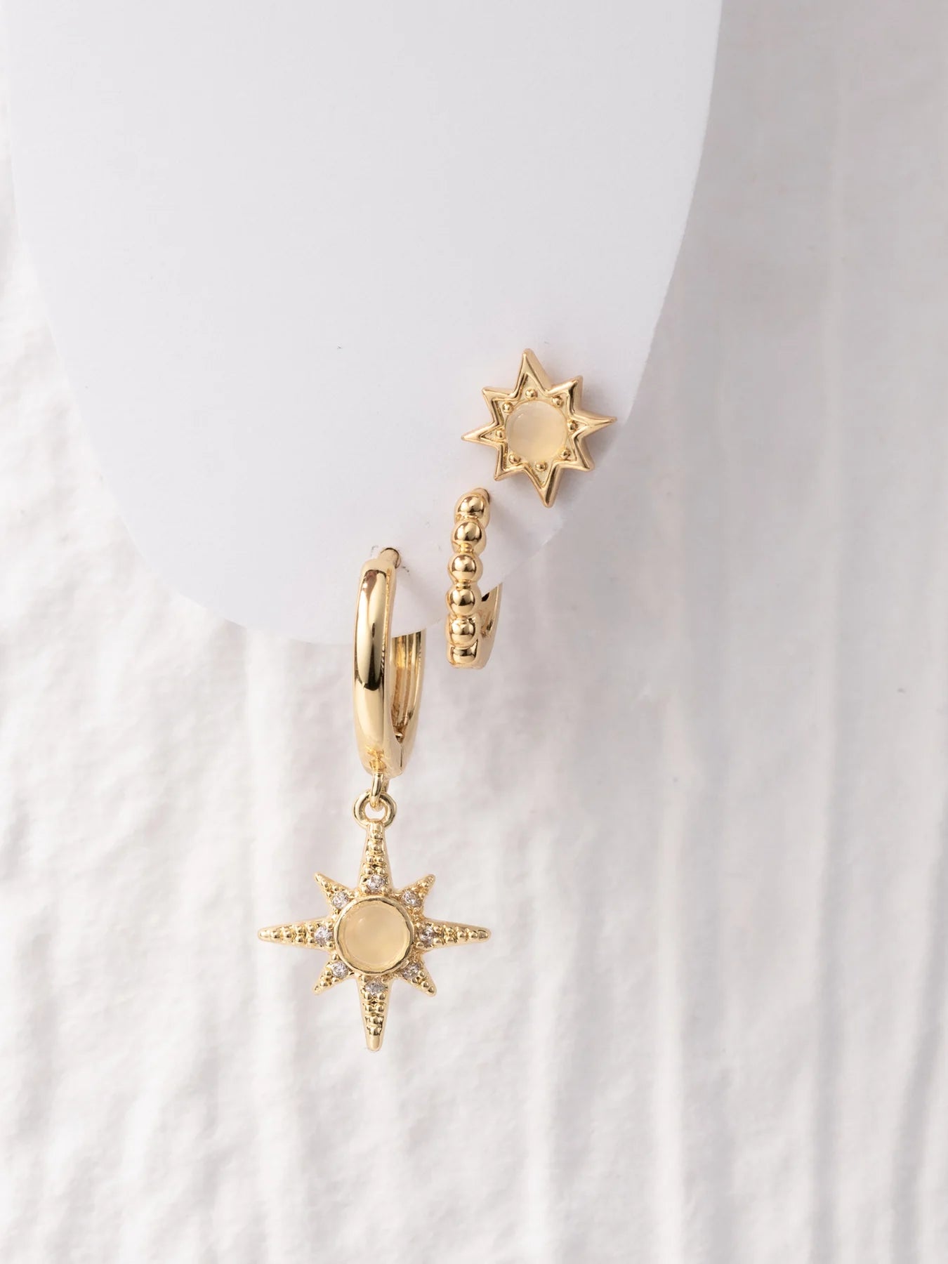 GOLD TRIO EARRING PACKS || 12 STYLES