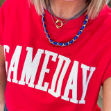 Gameday Red Cropped Boxy Tee