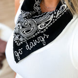 Go Dawgs Embroidered Bandana: Black Bandana