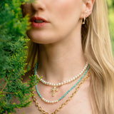 CORINNE TURQUOISE BEADED NECKLACE