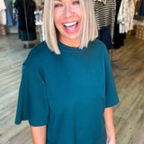 TEAL GREEN LUXE TEE