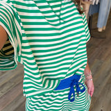 KAYLEE GREEN STRIPED SHORT SET