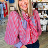 Mixed Up Millie Plaid Blouse