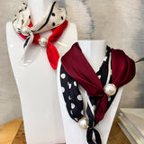 Accented Pearl Scarf Choker
