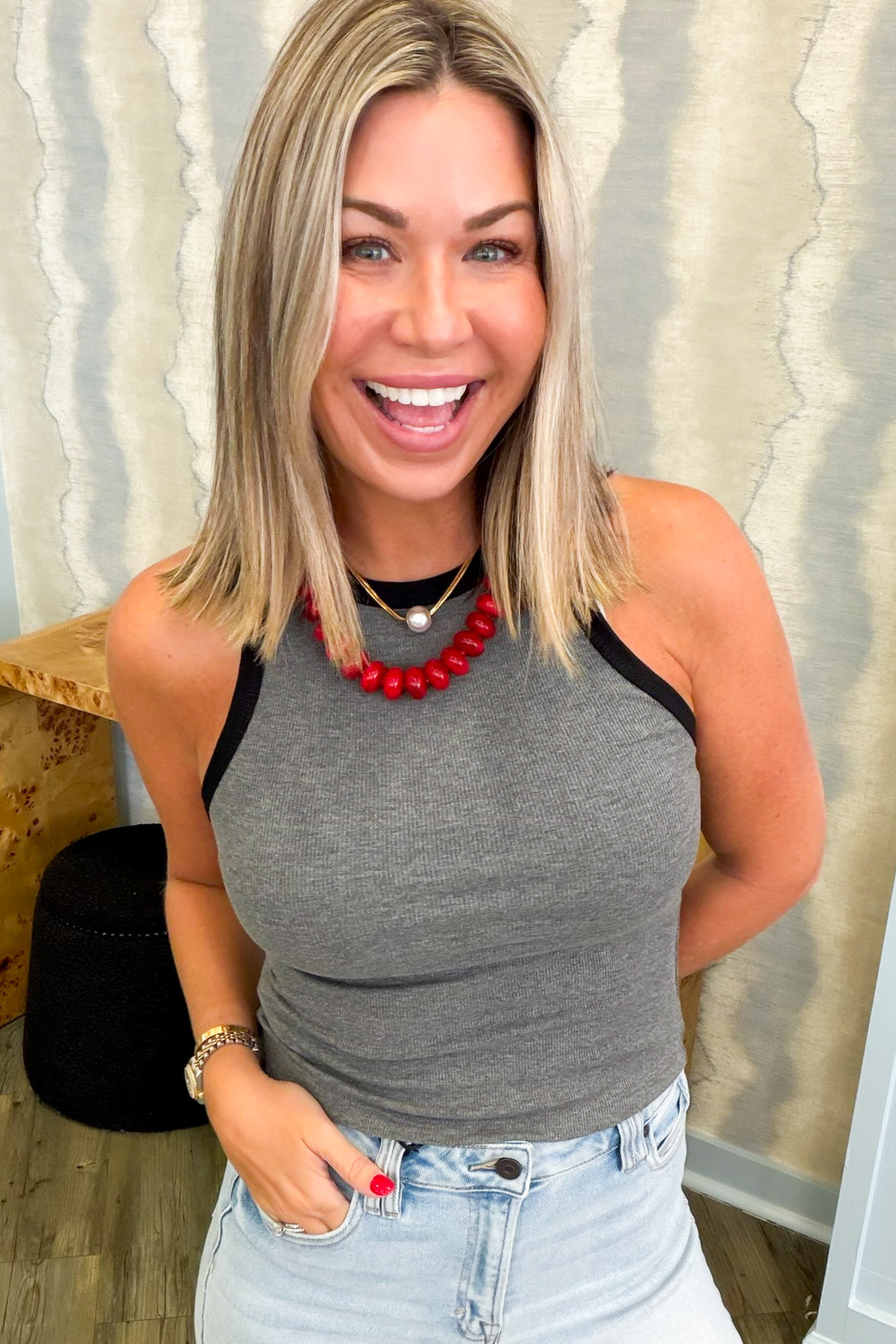 Highland 2-Toned Ribbed Tank