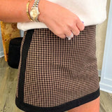 Bettie Black Gingham Skort