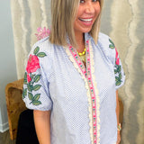 Heidi Floral Embroidery Blouse