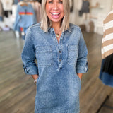 ANIKA DENIM DRESS