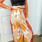 Melinda Mixed Pattern Wrap Skirt
