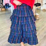 Hailey Plaid Midi Skirt