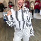 SAILOR STRIPED WIDE ARM TOP